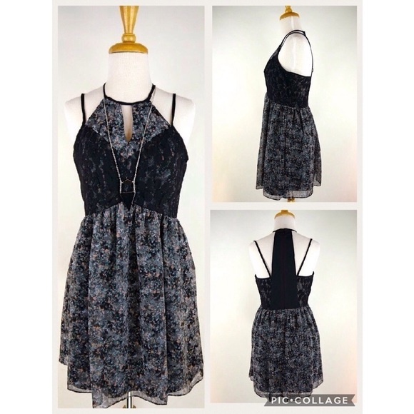 đź’•BCBGENERATIONđź’• Short Print Dress with Lace Trim 8 - Picture 4 of 6